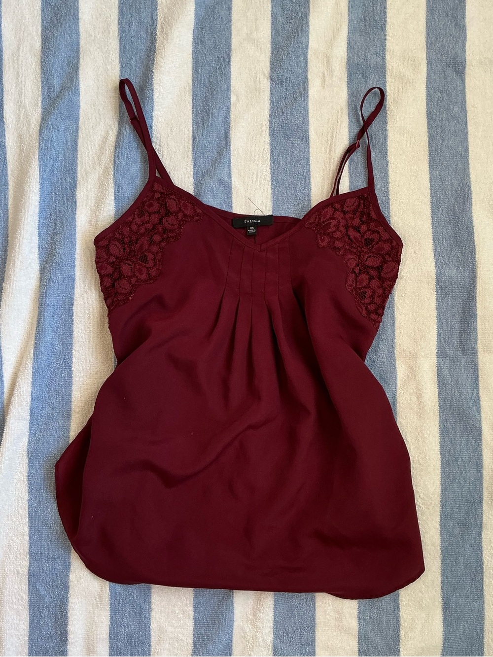 Talula Burgundy Lace-Trim Camisole